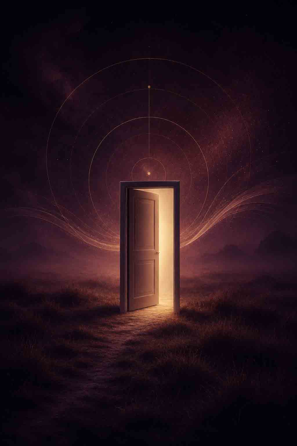 Tuer-zu-Deep-Access Eine Tür führt in eine neue Dimension des Innersten